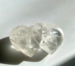 Clear Quartz Twin Hearts - Dragon Mama Crystals 