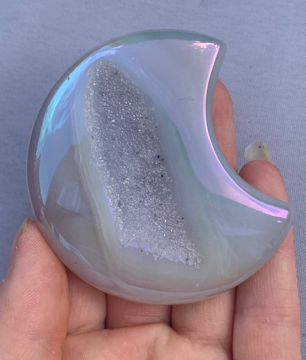 Aura Agate Moon - Dragon Mama Crystals 