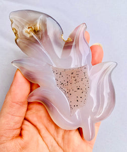 Agate Crystal Leaf 2 - Dragon Mama Crystals 