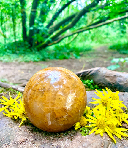 Golden Healer Sphere - Dragon Mama Crystals 