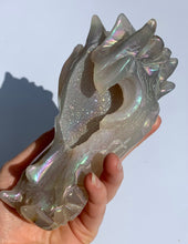 Load image into Gallery viewer, Serene Otherworldly Fae Rainbow | Aura Agate dragon - Dragon Mama Crystals 