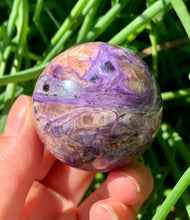 Load image into Gallery viewer, Rare Charoite Sphere High Grade Russia - Dragon Mama Crystals 