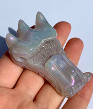 Load image into Gallery viewer, Rainbow Aura Agate Baby Dragon - Dragon Mama Crystals 