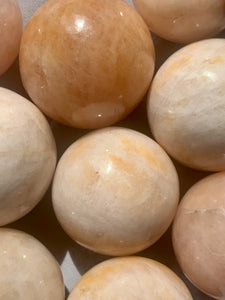Peach Morganite Sphere Large - Dragon Mama Crystals 