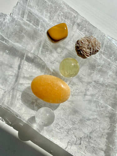 Courage and Joy Yellow Gift Set - Dragon Mama Crystals 