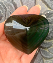 Load image into Gallery viewer, Rainbow Obsidian Heart 03 - Dragon Mama Crystals 
