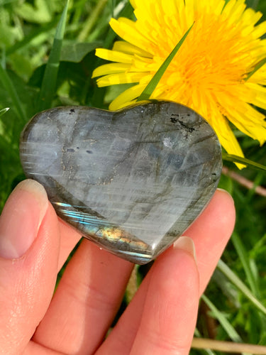 Labradorite Heart 01 - Dragon Mama Crystals 