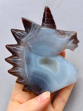 Load image into Gallery viewer, Blue Agate + Carnelian Unicorn - Dragon Mama Crystals 