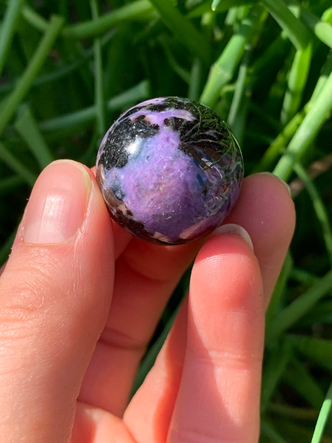 Rare Small Charoite Spheres Russia - Dragon Mama Crystals 