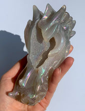 Load image into Gallery viewer, Serene Otherworldly Fae Rainbow | Aura Agate dragon - Dragon Mama Crystals 