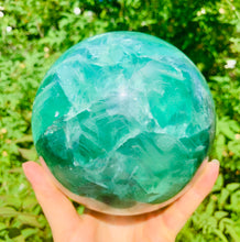 Load image into Gallery viewer, Large Fluorite Sphere - Dragon Mama Crystals 