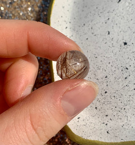 Rutile Mini Sphere - Dragon Mama Crystals 