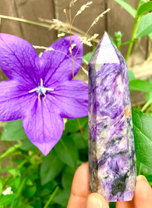 Charoite Crystal Towers Russia - Dragon Mama Crystals 