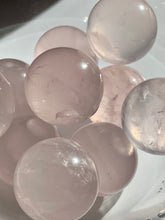 Load image into Gallery viewer, Gem Ice Rose Quartz Spheres - Dragon Mama Crystals 