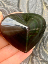 Load image into Gallery viewer, Rainbow Obsidian Heart 02 - Dragon Mama Crystals 