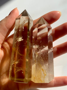 Smokey Quartz Golden Healer Towers | Intuitively Chosen - Dragon Mama Crystals 