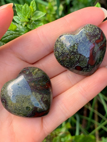 Dragons Bloodstone Hearts - Dragon Mama Crystals 