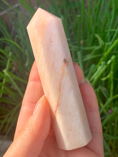 Morganite Peach Rare Tower - Dragon Mama Crystals 