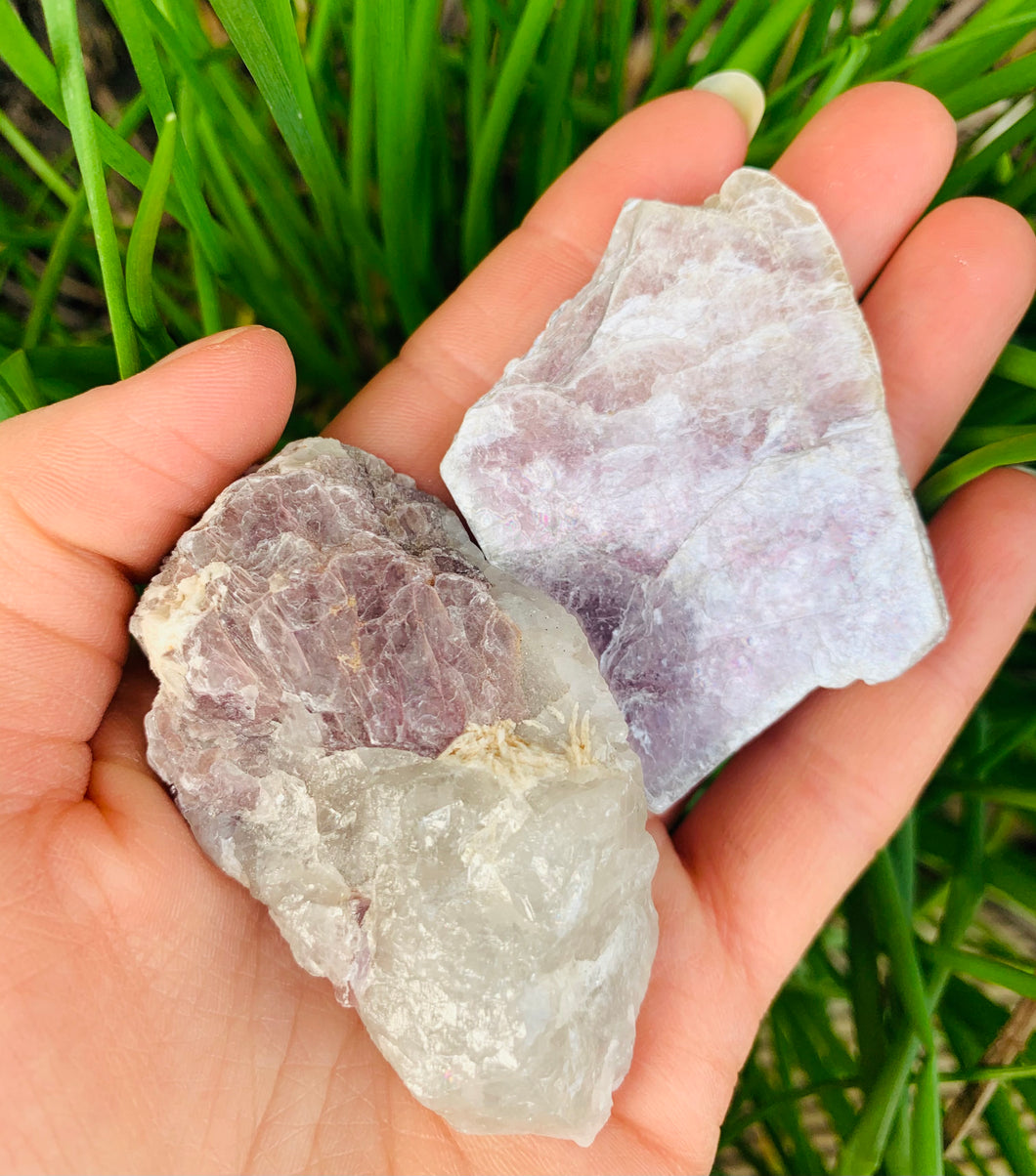 Mica Lepidolite Quartz Raw - Dragon Mama Crystals 