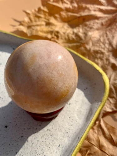 Morganite Peach Rare Sphere - Dragon Mama Crystals 