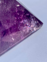 Load image into Gallery viewer, Amethyst Pyramid with Rainbows and Rainbow light codes - Dragon Mama Crystals 