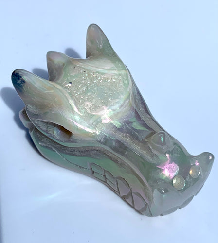 Aura Agate Baby - Dragon Mama Crystals 