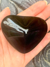 Load image into Gallery viewer, Rainbow Obsidian Heart 01 | Green/Purple - Dragon Mama Crystals 