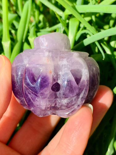 Amethyst Pumpkin - Dragon Mama Crystals 