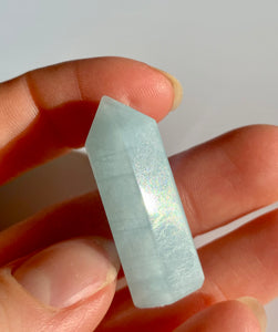 Aquamarine Mini Tower - Dragon Mama Crystals 