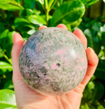 Load image into Gallery viewer, Rare Grey/Pink Rhodonite Sphere - Dragon Mama Crystals 