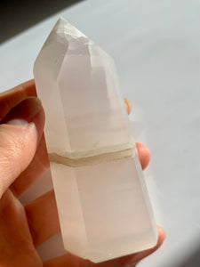 Pink Calcite Tower - Dragon Mama Crystals 
