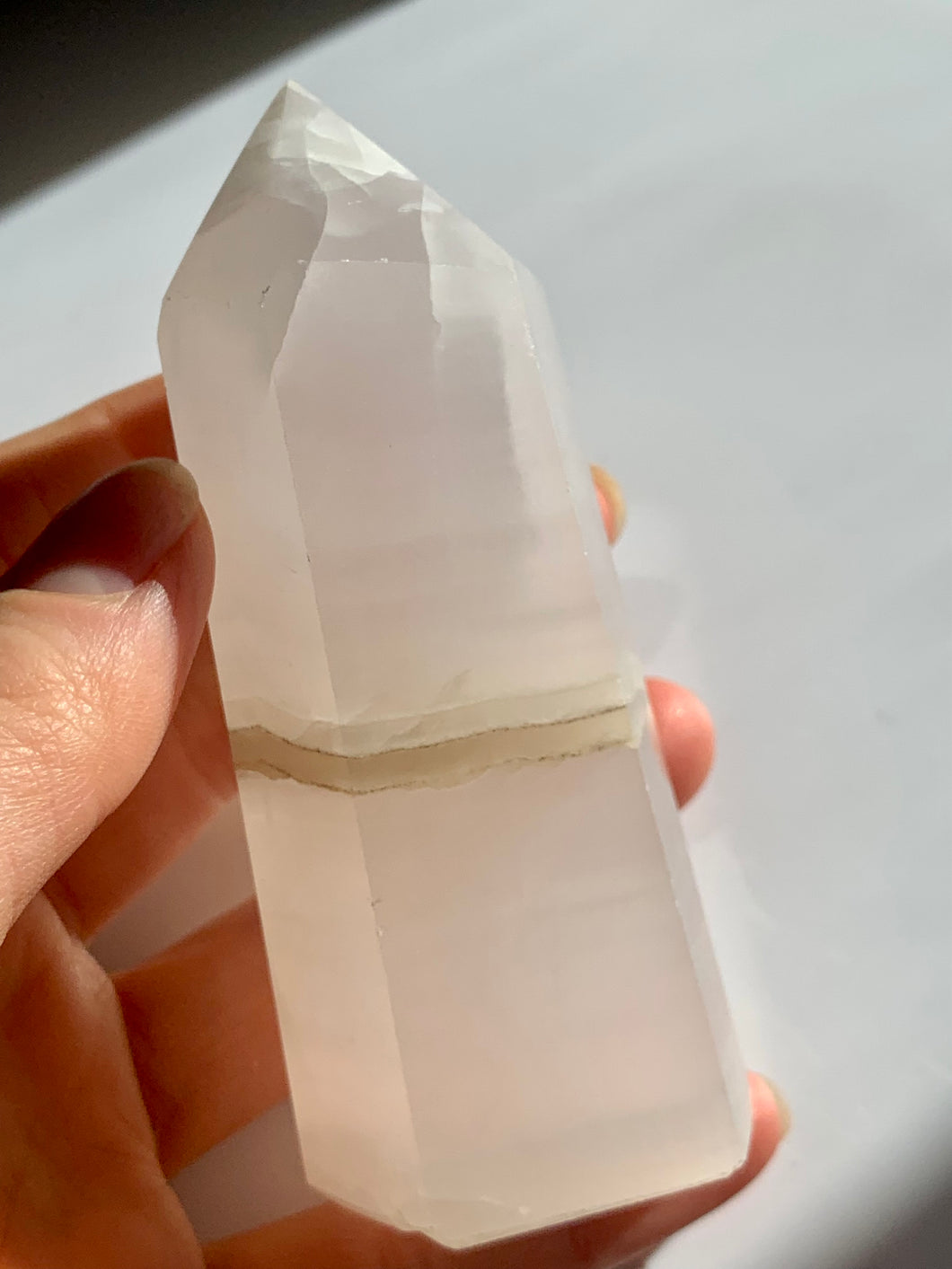 Pink Calcite Tower - Dragon Mama Crystals 