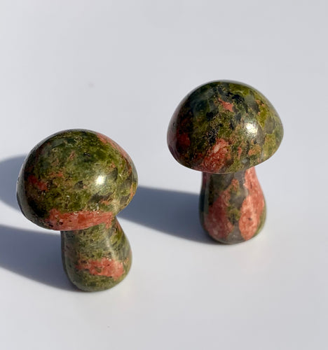 Unakite Mushrooms - Dragon Mama Crystals 