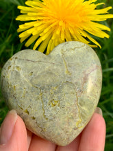Load image into Gallery viewer, Green Opal Heart - Dragon Mama Crystals 