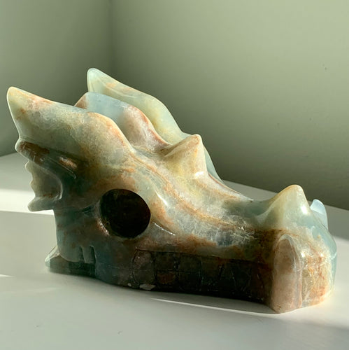 Natural Rare Blue Onyx | ‘Source Wisdom Blue Ray’ Dragon - Dragon Mama Crystals 