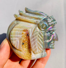 Load image into Gallery viewer, Aura Agate Native American Carving - Dragon Mama Crystals 