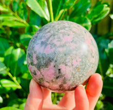Load image into Gallery viewer, Rare Grey/Pink Rhodonite Sphere - Dragon Mama Crystals 