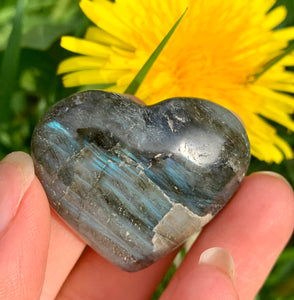 Labradorite Heart 03 - Dragon Mama Crystals 