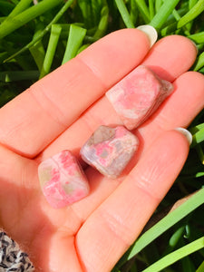 Rhodonite Tumble Stones - Dragon Mama Crystals 