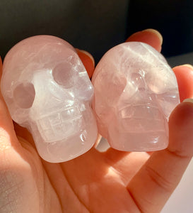 Star Rose Quartz Skull - Dragon Mama Crystals 