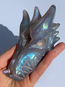 Aura Agate | Rainbow Lyran Dragon - Dragon Mama Crystals 