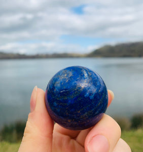 Lapis Lazuli Sphere - Dragon Mama Crystals 