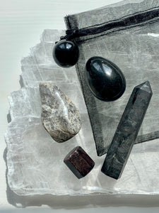 Healing Trauma Black Crystal Gift Set - Dragon Mama Crystals 
