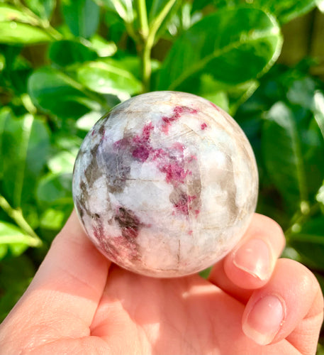 Rubellite Tourmaline Sphere - Dragon Mama Crystals 
