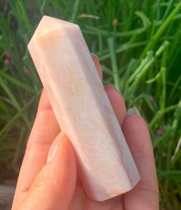 Morganite Peach Rare Tower - Dragon Mama Crystals 