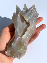 Load image into Gallery viewer, Serene Otherworldly Fae Rainbow | Aura Agate dragon - Dragon Mama Crystals 