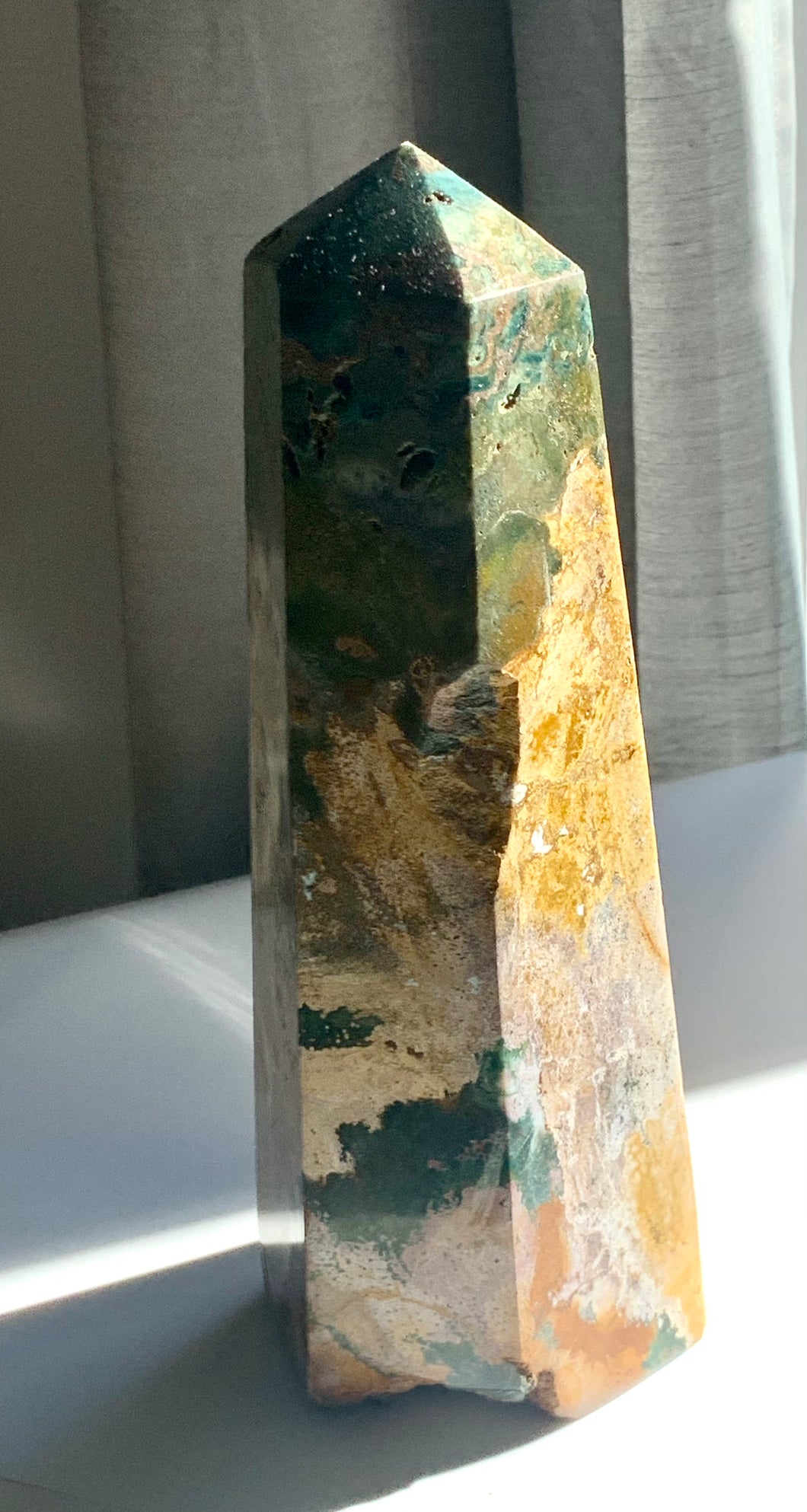 Ocean Jasper Tower XL - Dragon Mama Crystals 