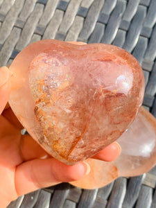 Fire Quartz Hematoid Hearts - Dragon Mama Crystals 