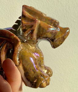 Aura Ocean Jasper | ‘Source Violet Ray’ Dragon - Dragon Mama Crystals 