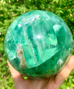 Large Fluorite Sphere - Dragon Mama Crystals 